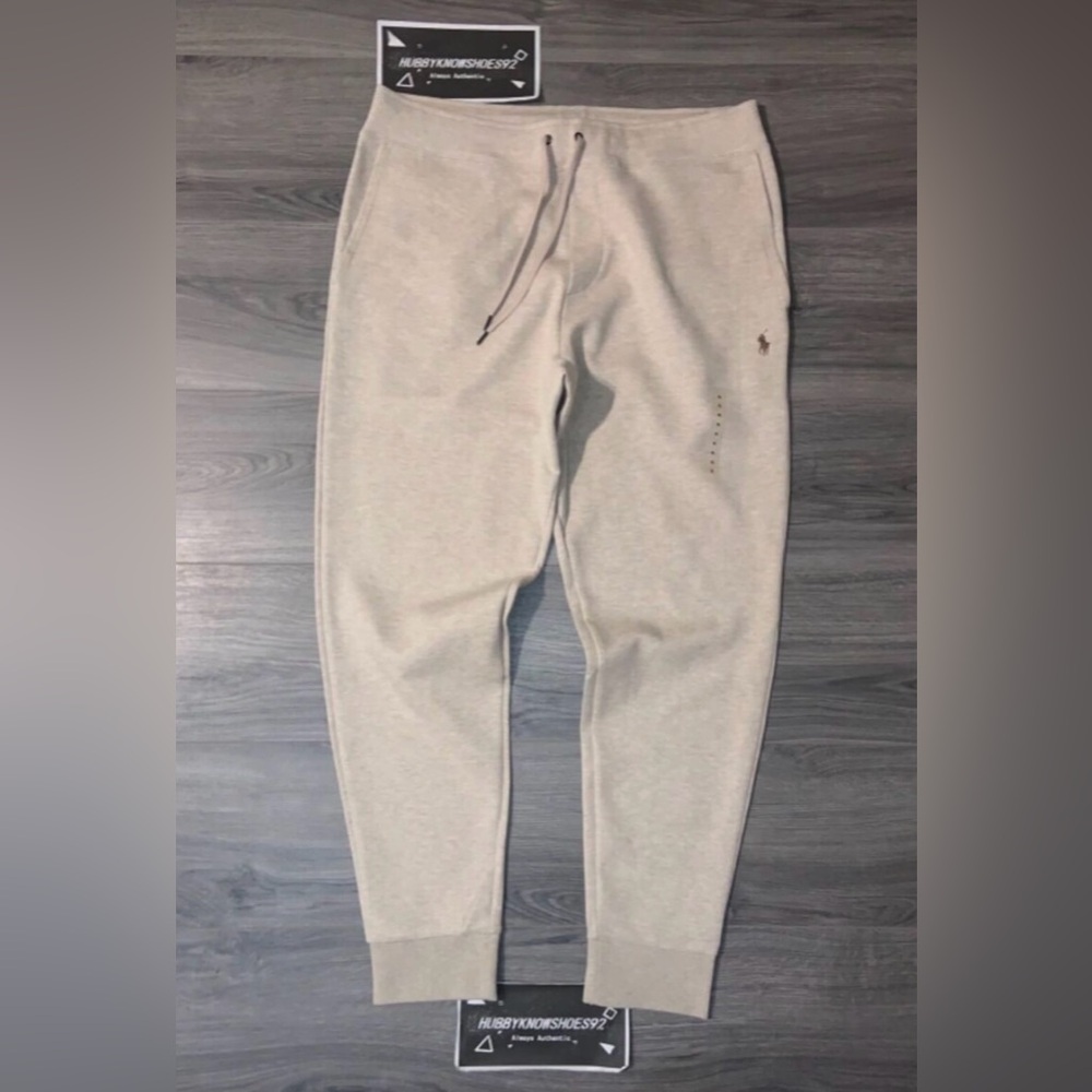 POLO RALPH LAUREN Men’s Dune Tan Heather Double Knit Jogger Pants Sz XL 2XL